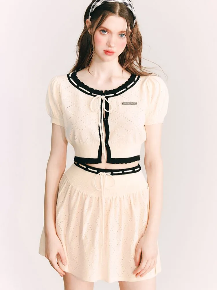 Merino Wool Knitted Cardigan / Skirt【s0000001656】