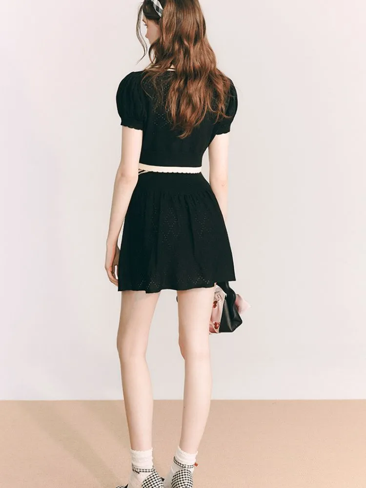 Merino Wool Knitted Cardigan / Skirt【s0000001656】