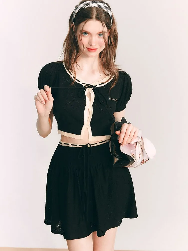Merino Wool Knitted Cardigan / Skirt【s0000001656】