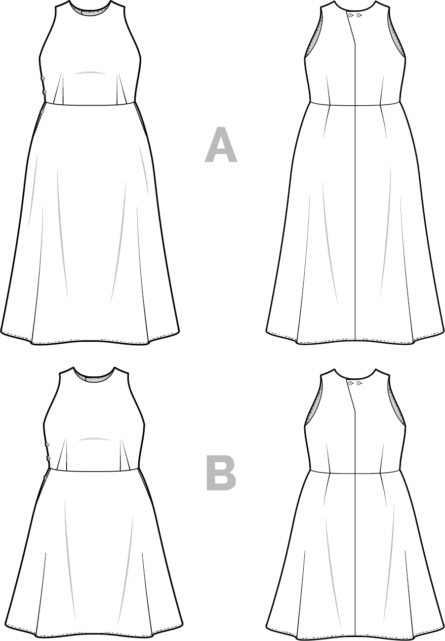 Mica Dress - Crew Pattern