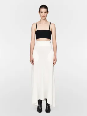 Midi Flare Skirt in Ivory