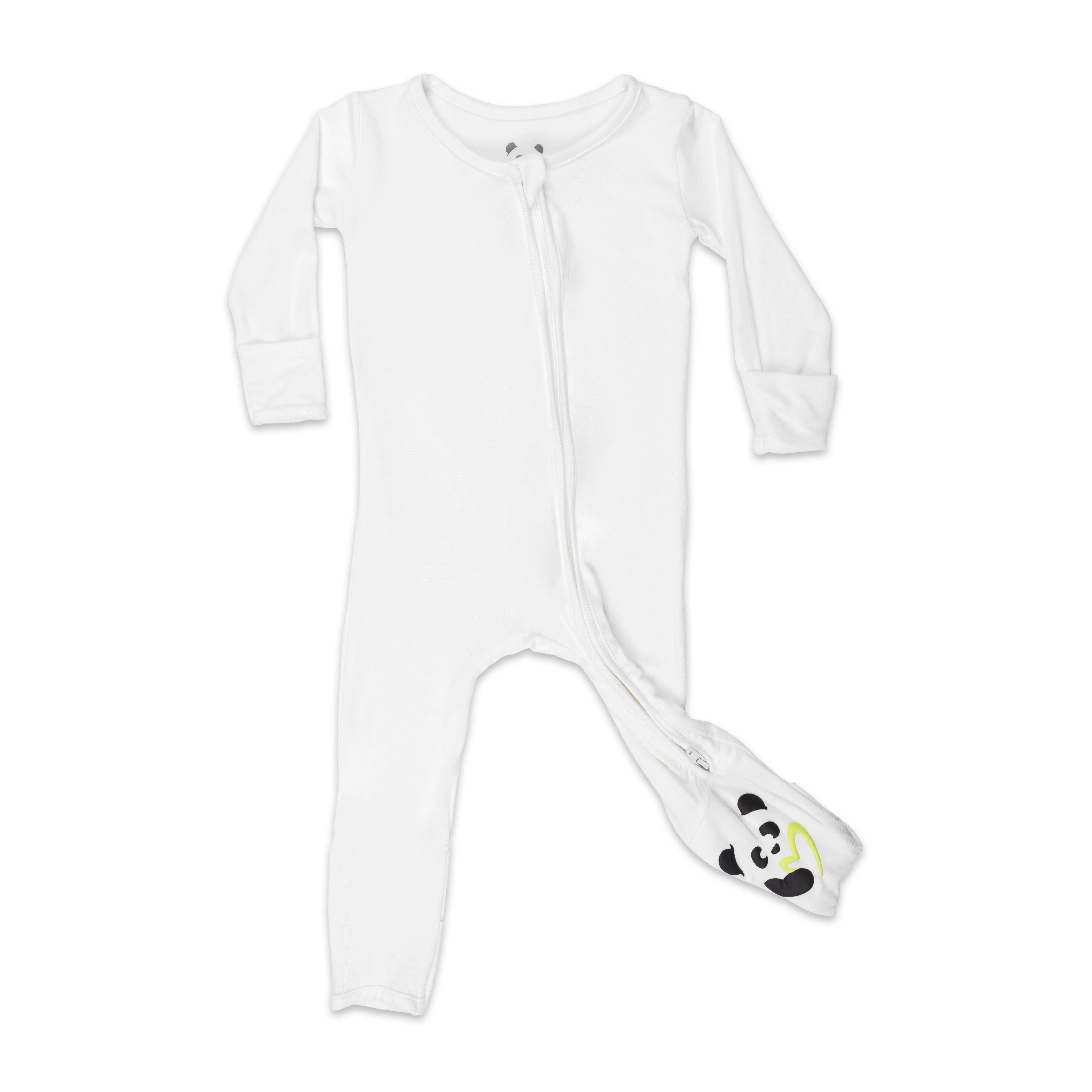 Milk White Bamboo Convertible Footie