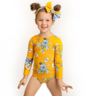Mustard Blooms Leotard