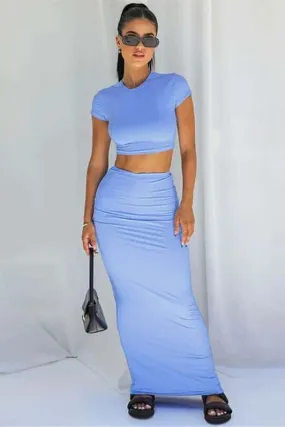 Navel-Baring High Waist Hip skirt suit