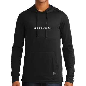 New Era Tri-Blend Performance Pullover Hoodie Tee- Baseball Head