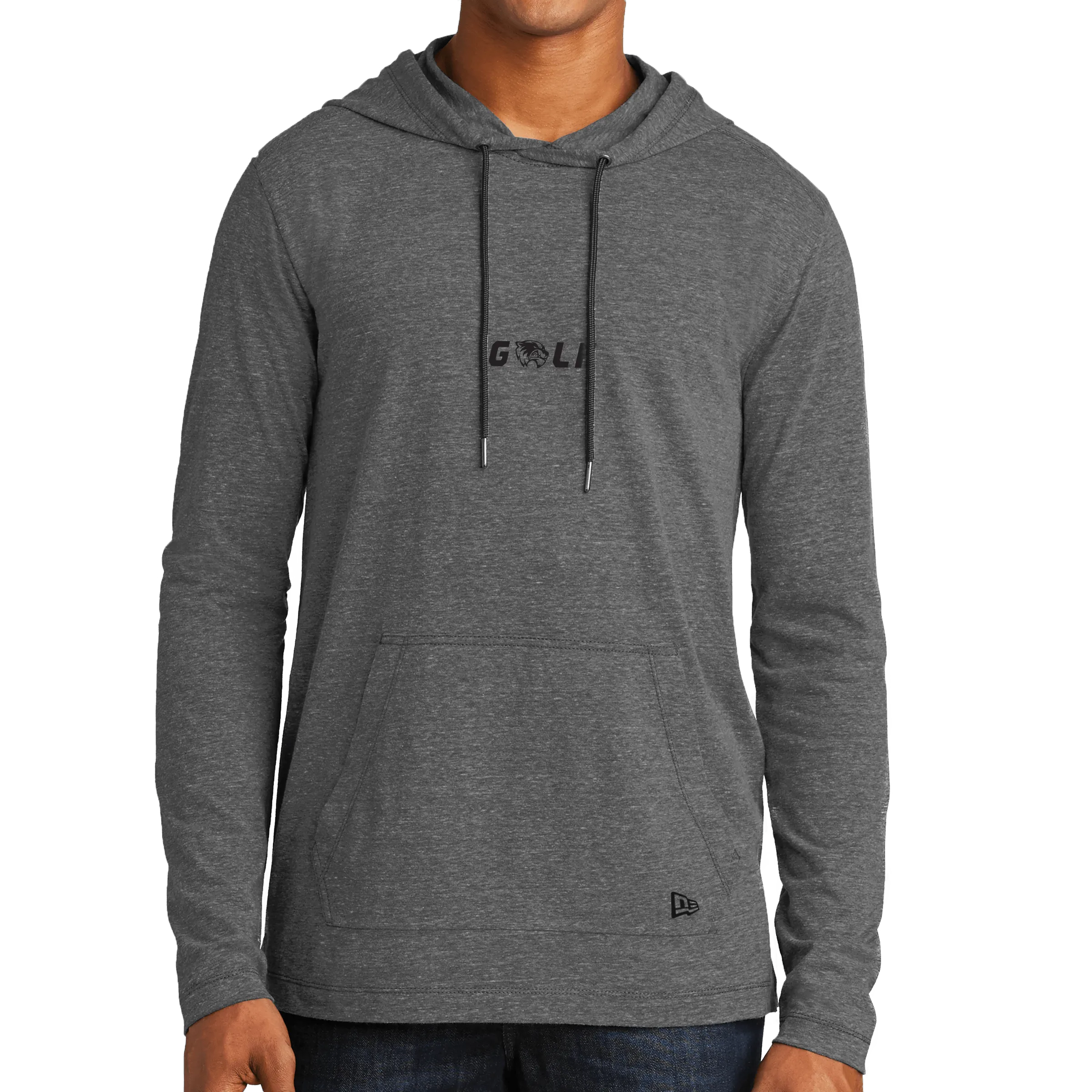 New Era Tri-Blend Performance Pullover Hoodie Tee- Golf Head