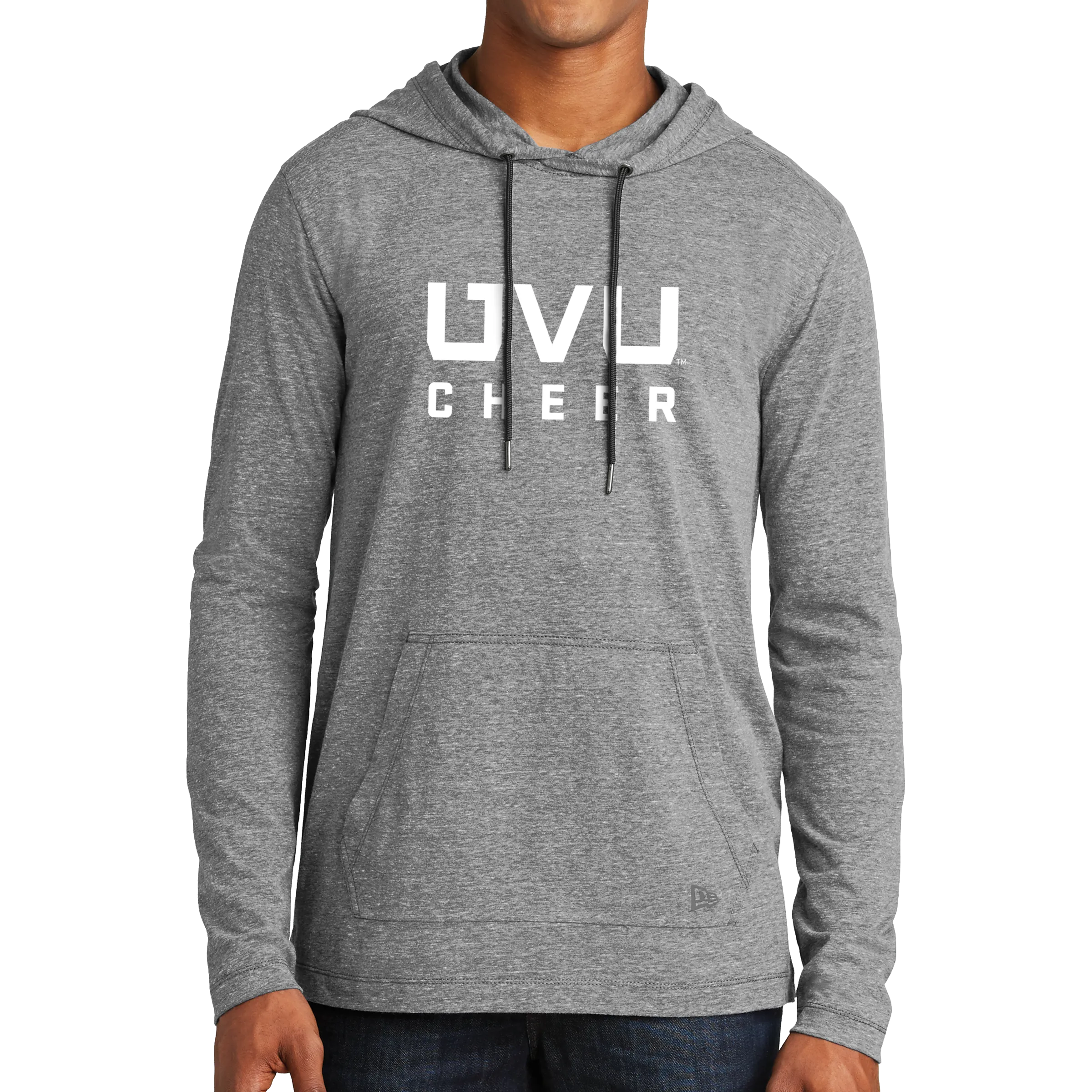 New Era Tri-Blend Performance Pullover Hoodie Tee- UVU Cheer