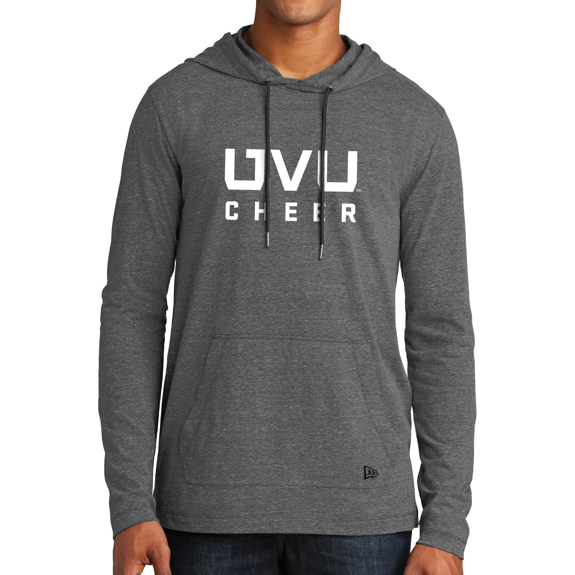 New Era Tri-Blend Performance Pullover Hoodie Tee- UVU Cheer