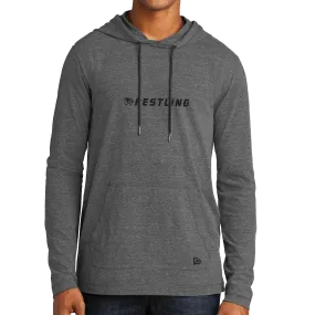 New Era Tri-Blend Performance Pullover Hoodie Tee- Wrestling Head