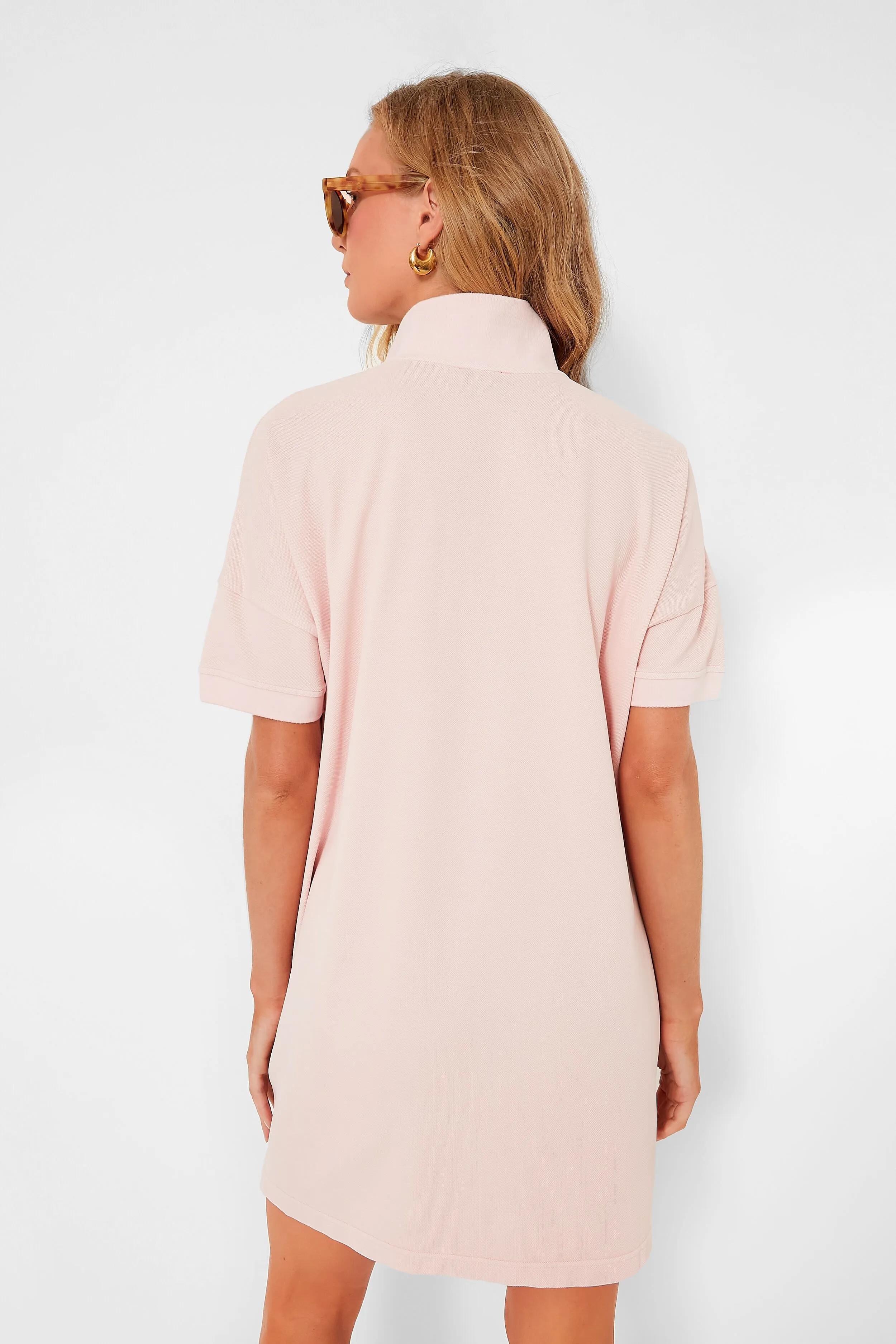 Pink Pique Teller Polo Dress