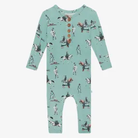 Posh Peanut Henley Romper - Wallace