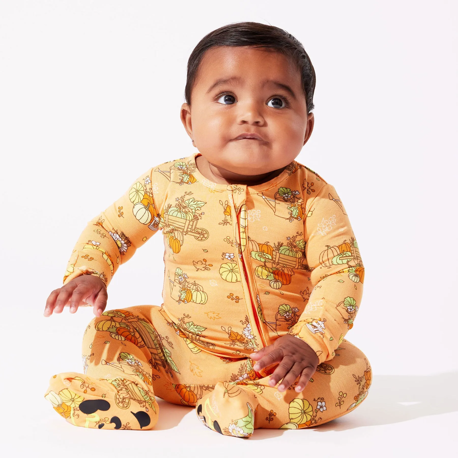 Pumpkin Bamboo Convertible Footie