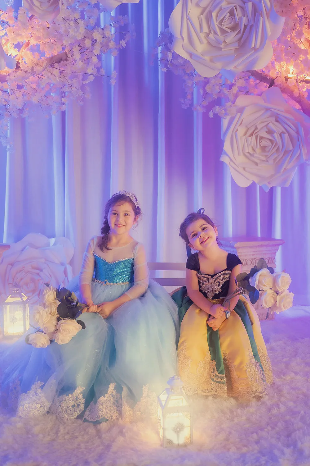 Queen Elsa Blue Sequin Gown