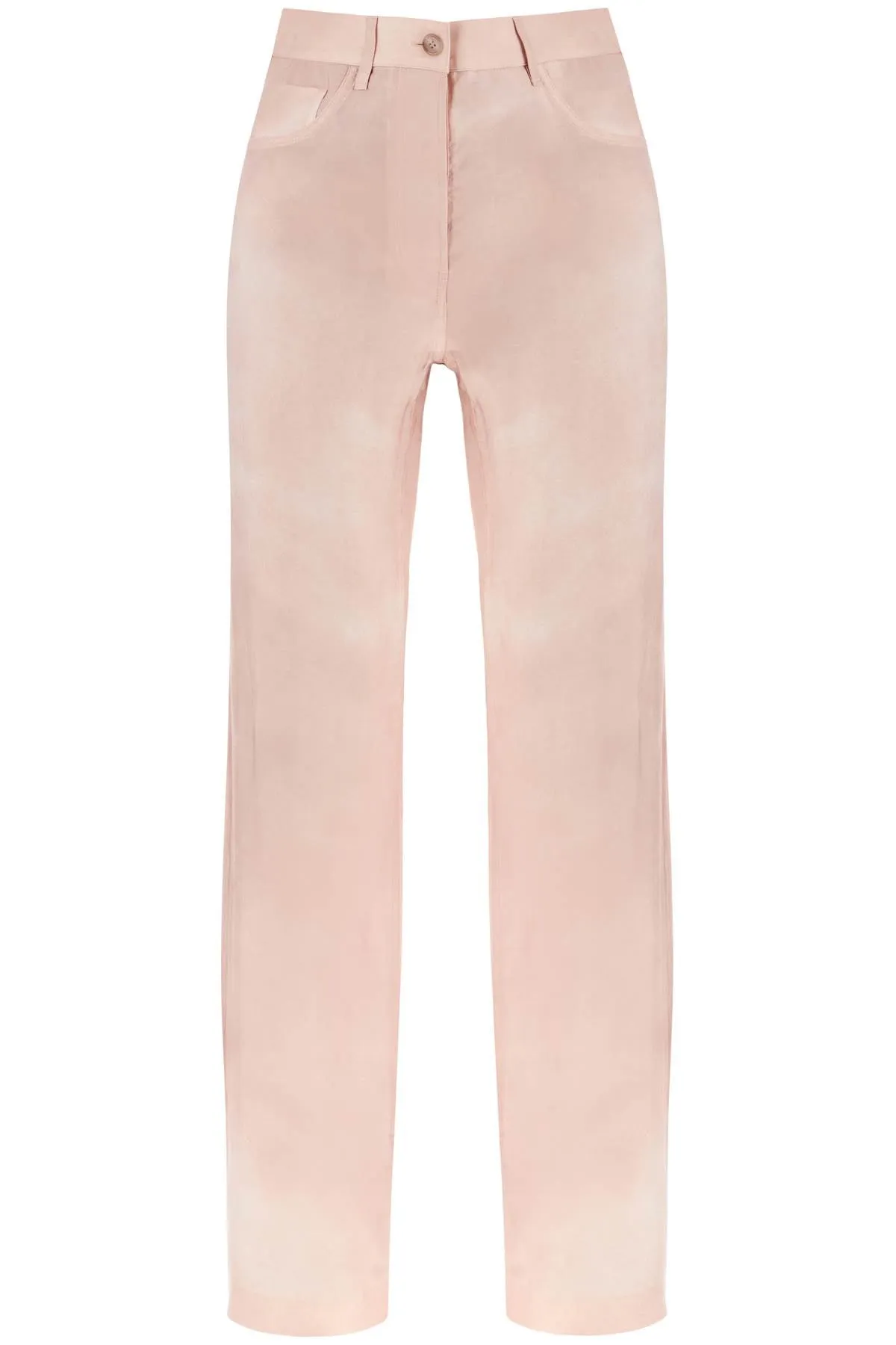 "denim effect trousers AK0837 PALE PINK