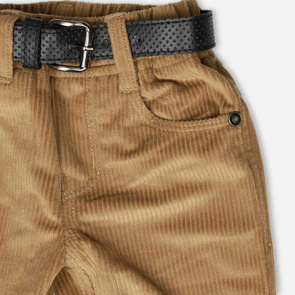 Regular Fit Corduroy Trousers- Blue, Brown, Navy Blue & Grey