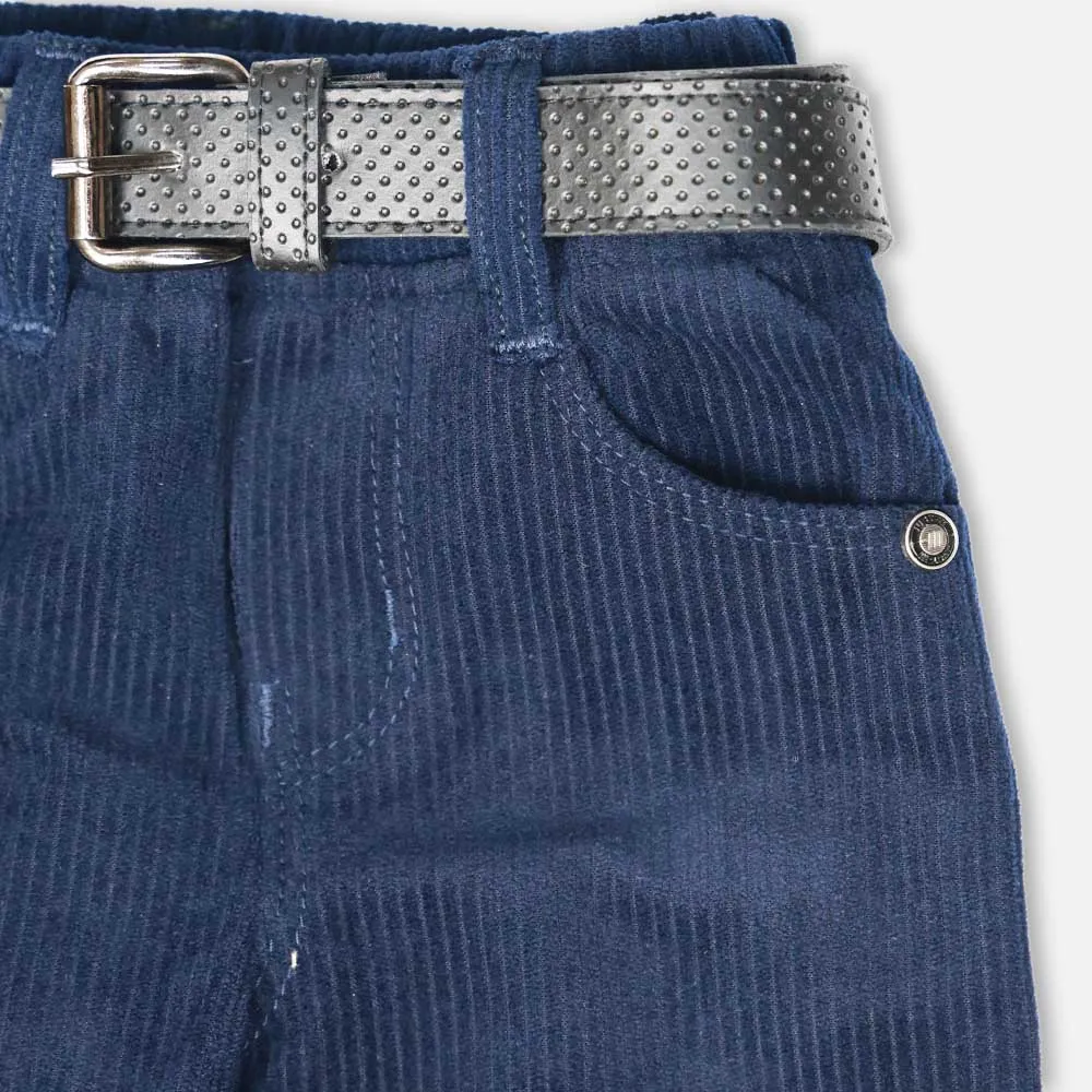 Regular Fit Corduroy Trousers- Blue, Brown, Navy Blue & Grey