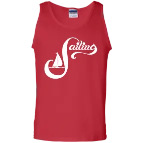 Sailing White on 100% Cotton Tank Top