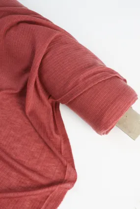 Single Rib Merino Jersey | Rosewood
