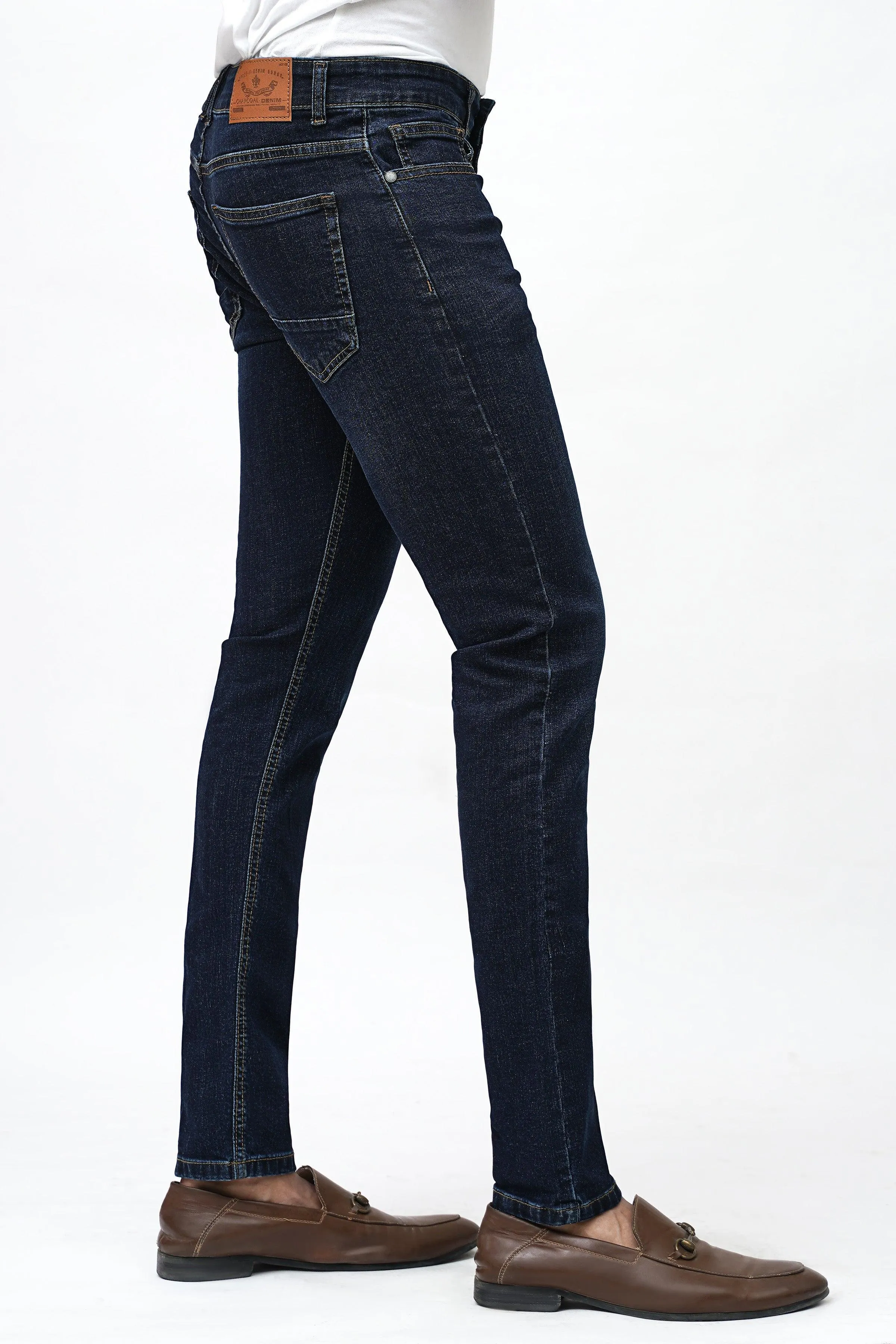 SLIM FIT DARK BLUE DENIM JEAN