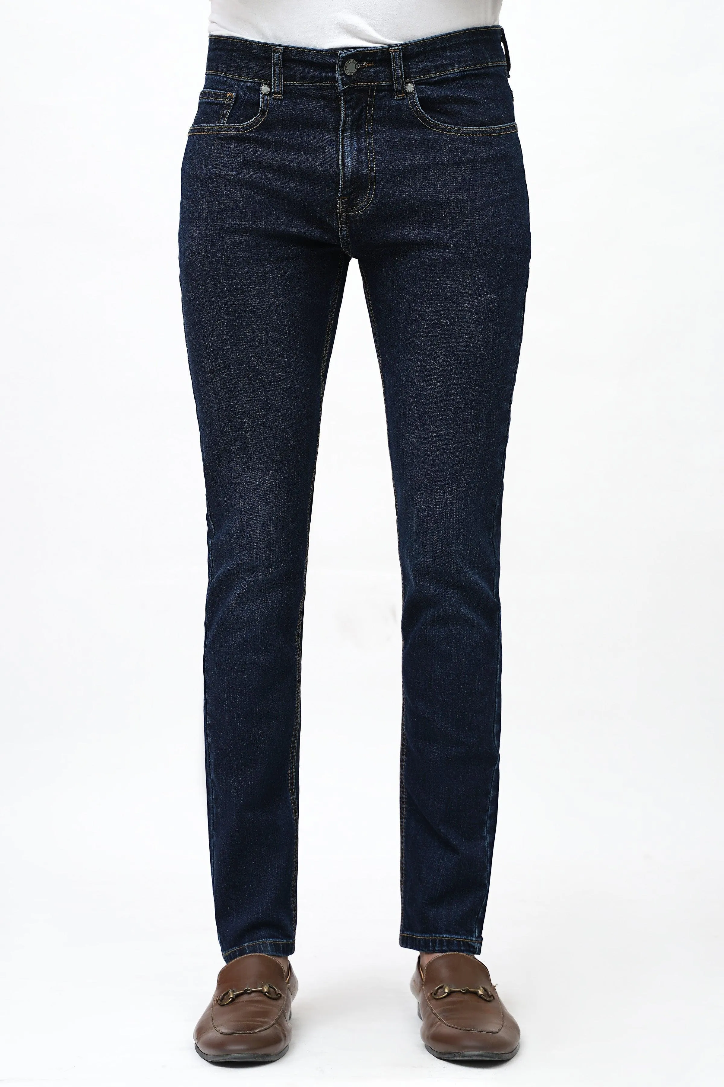 SLIM FIT DARK BLUE DENIM JEAN