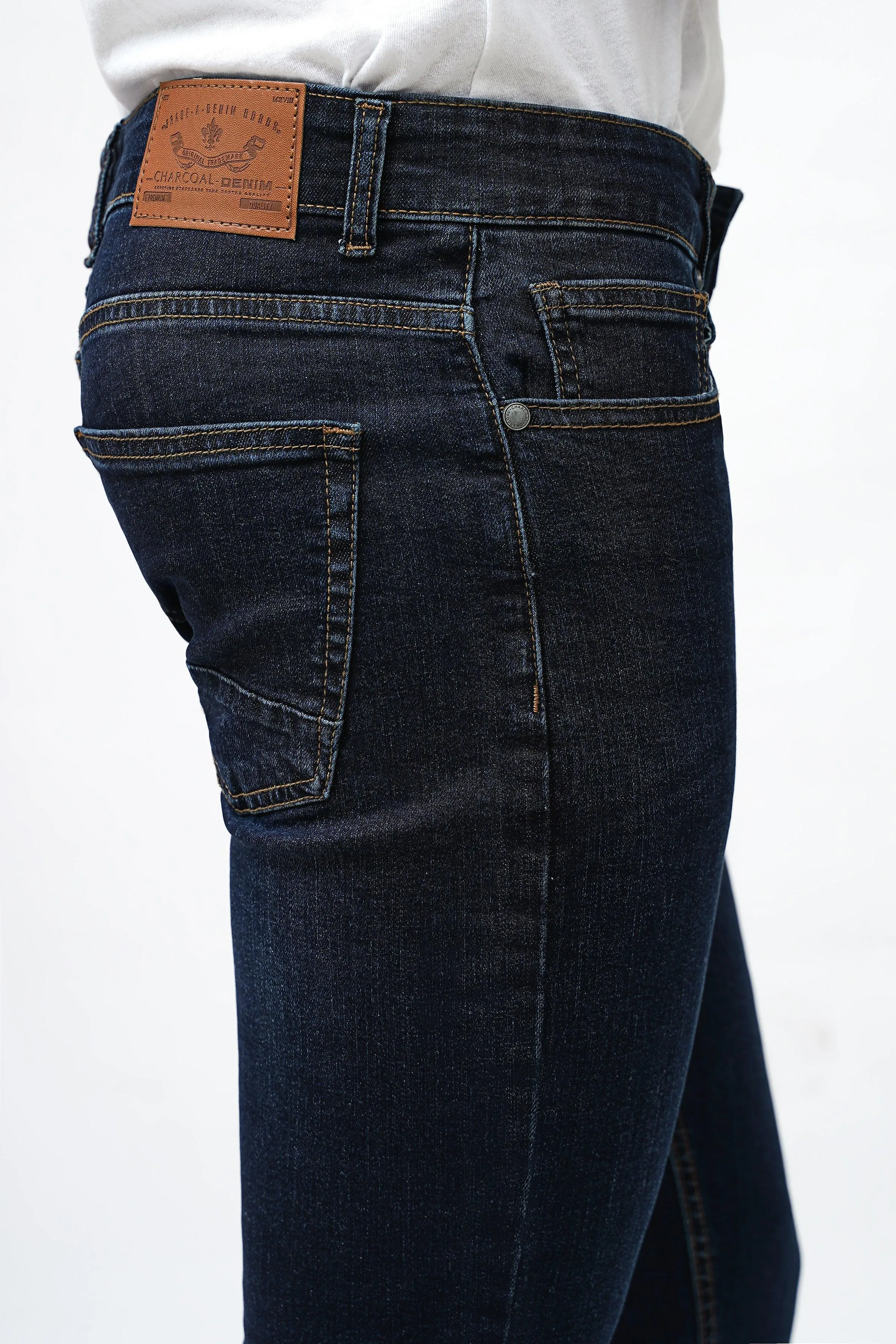 SLIM FIT DARK BLUE DENIM JEAN