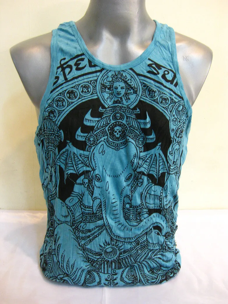 Sure Design Men's Batman Ganesh Tank Top Turquoise
