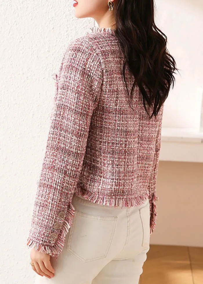Tweed Pink Tassel Short Jacket