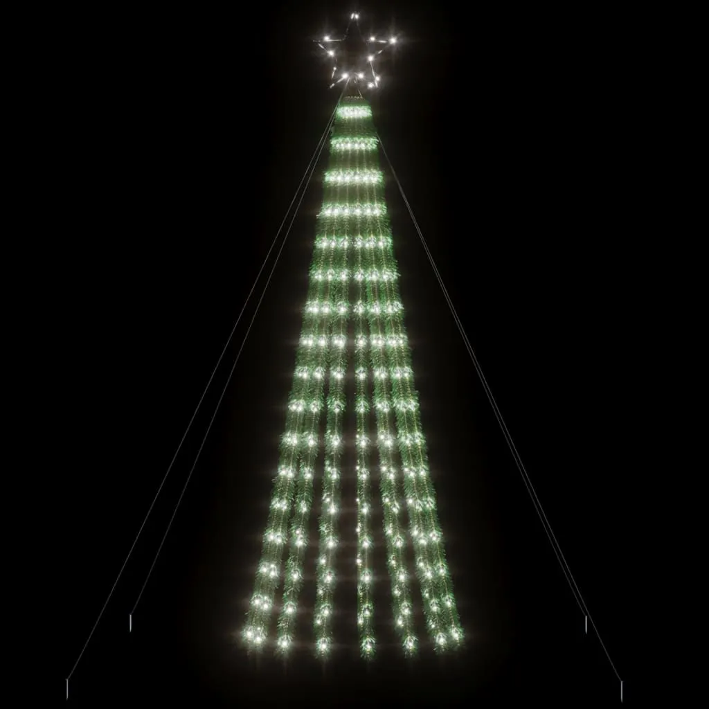 vidaXL Christmas Tree Light Cone 275 LEDs Cold White 180 cm