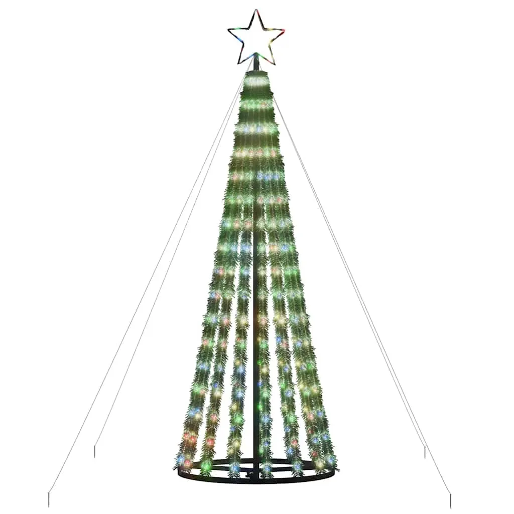 vidaXL Christmas Tree Light Cone 275 LEDs Colourful 180 cm