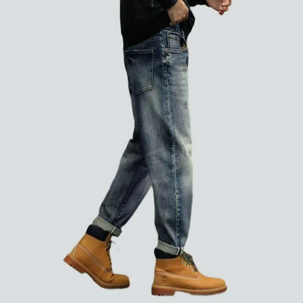 Vintage sanded jeans
 for men