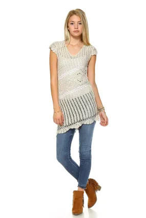 Women's BOHO Crochet Cover Up Tunic