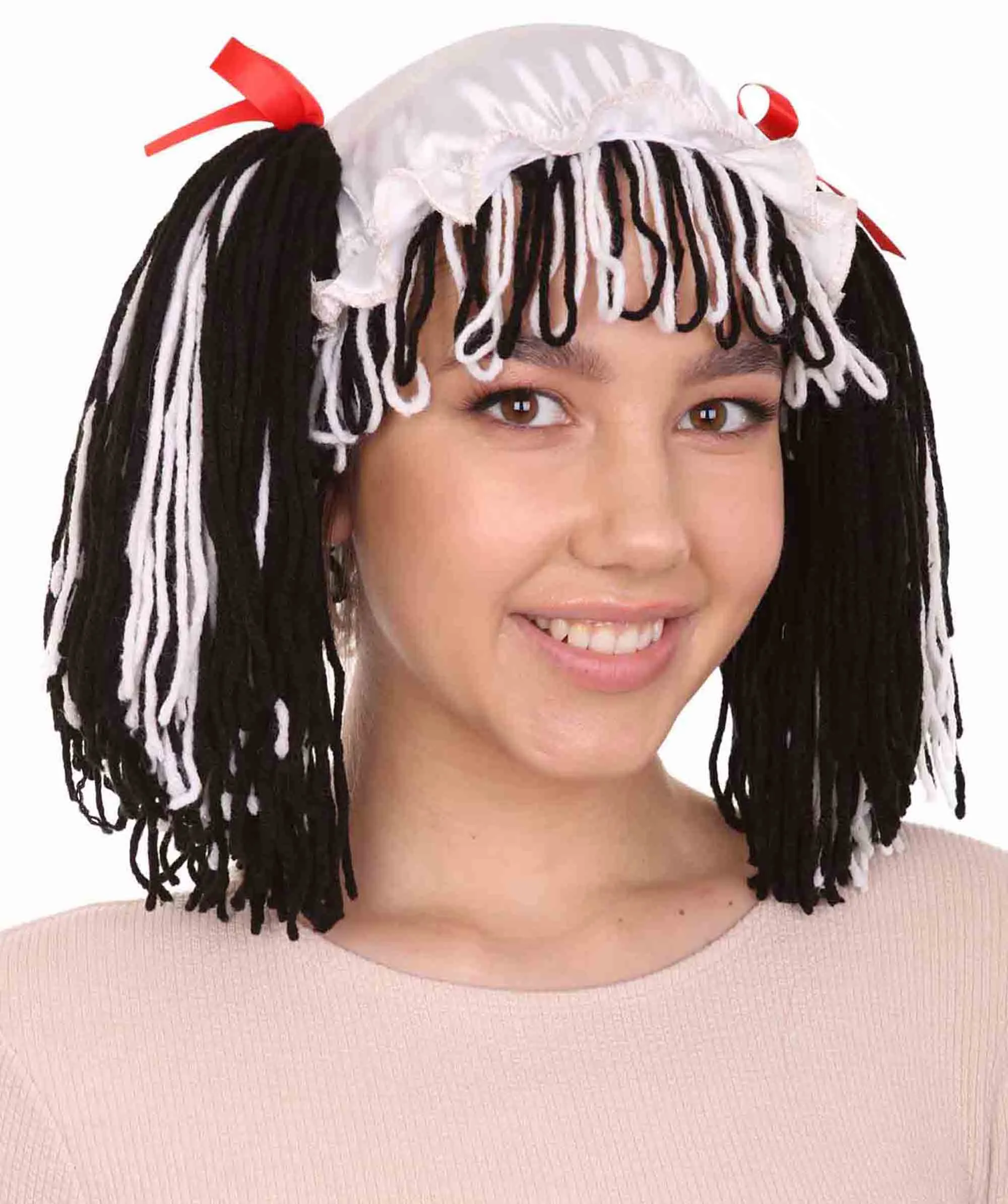 Womens Rag Doll Girl Wig | Black and White Storybook & Fairytale Wigs