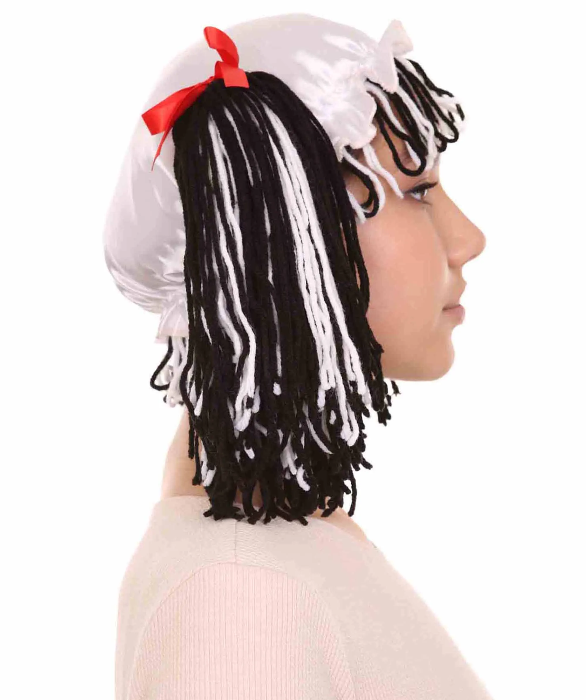 Womens Rag Doll Girl Wig | Black and White Storybook & Fairytale Wigs