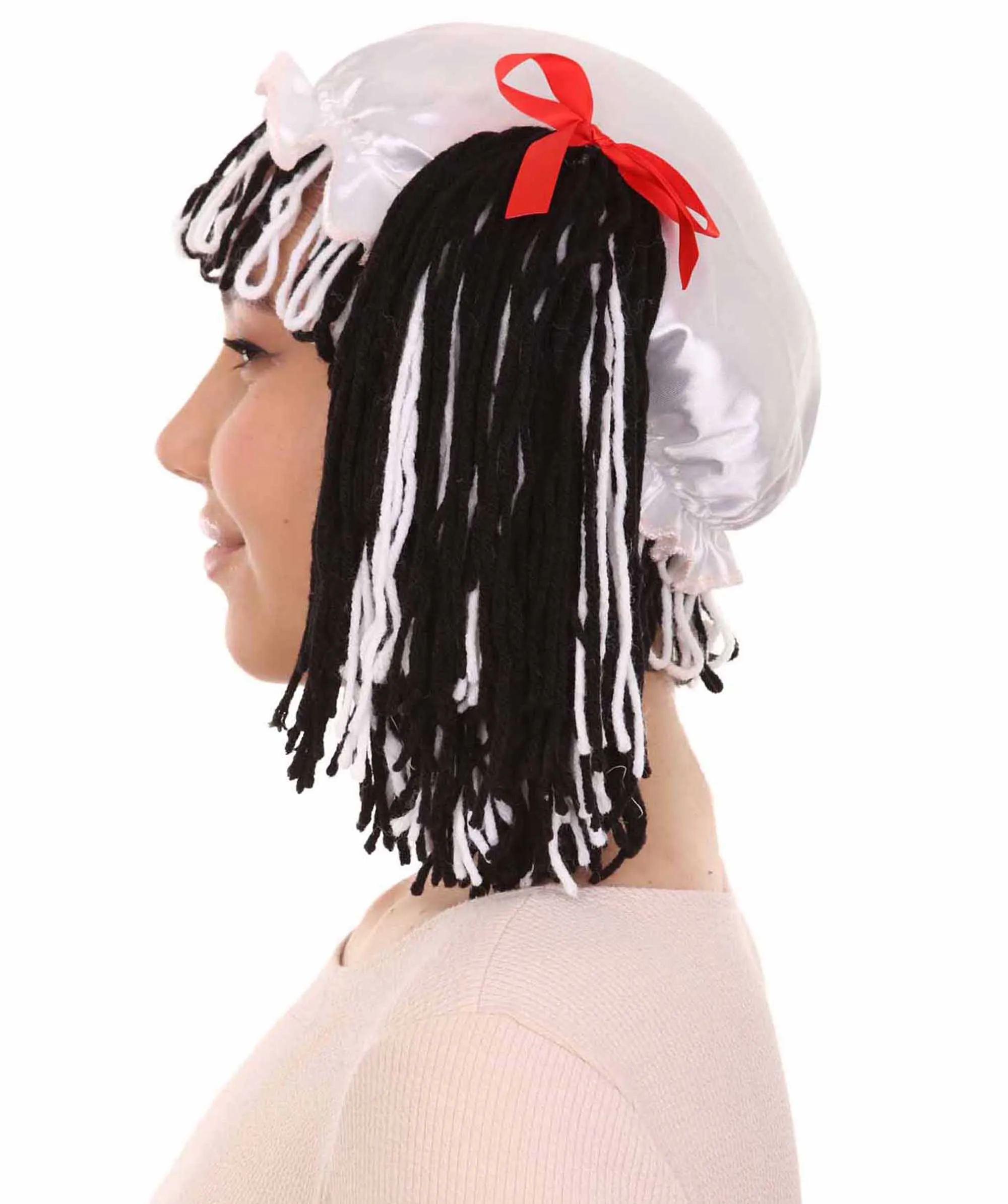 Womens Rag Doll Girl Wig | Black and White Storybook & Fairytale Wigs