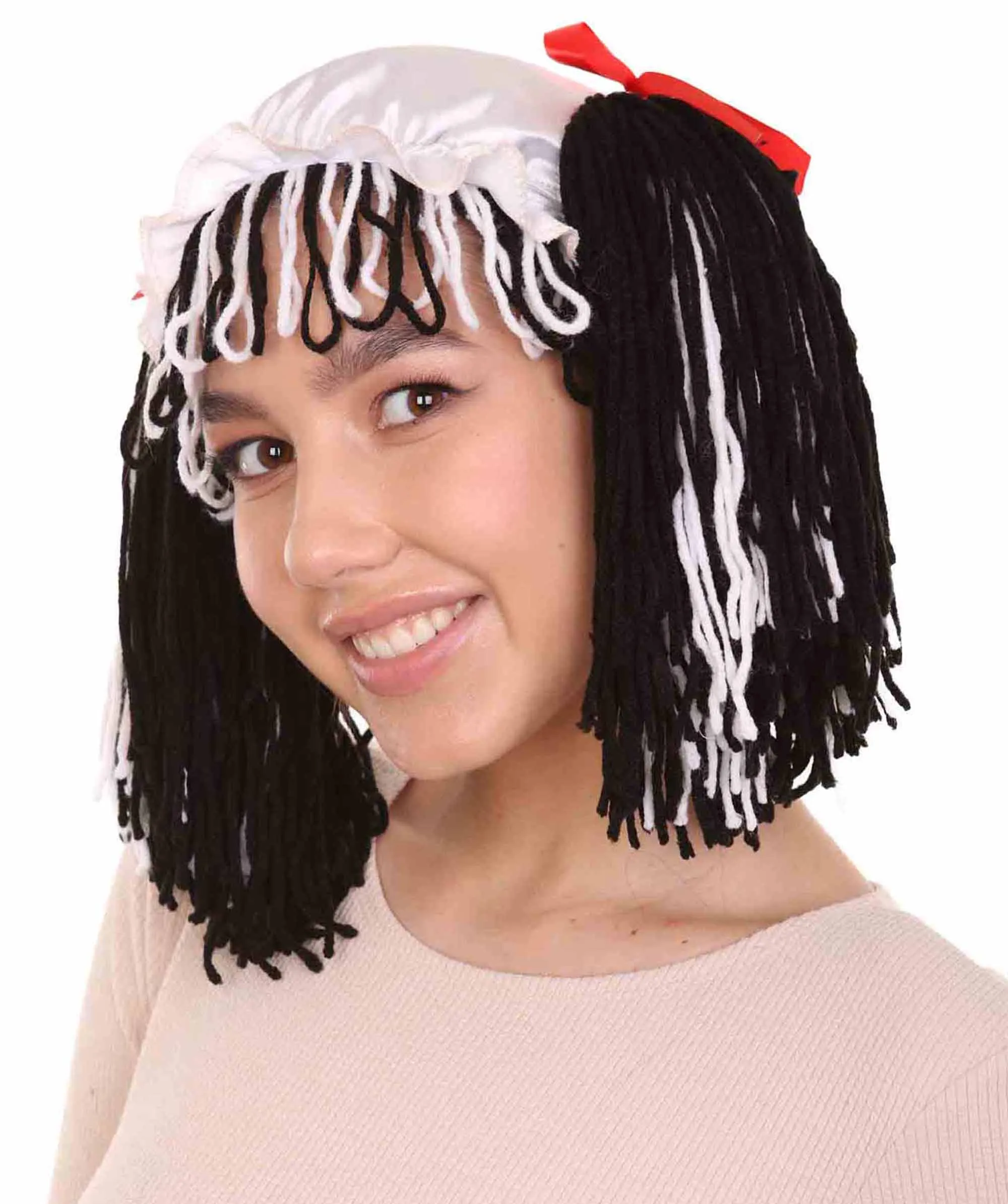 Womens Rag Doll Girl Wig | Black and White Storybook & Fairytale Wigs