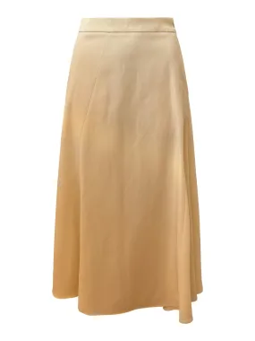 Wool Linen A Line Skirt  - Vanilla